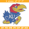 University of Kansas logo embroidery design, NCAA embroidery, Sport embroidery,Logo sport embroidery,Embroidery design.jpg