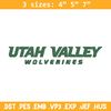 Utah Valley University embroidery design, NCAA embroidery, Sport embroidery, logo sport embroidery, Embroidery design.jpg