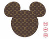 Mickey Mouse Head Louis Vuitton Svg, Louis Vuitton Logo Fashion Svg