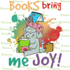 Books Bring Me Joy Read More Books TShirt, Piggie Elephant Pigeons T-Shirt, Lovers Bookworm Teacher Librarian Shirt.png