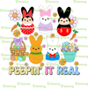 Peepin' It Real Mickey and Friends Eggs Easter Tshirt, Happy Easter Rabbit Mickey and Friends Tshirt, Easter Family Shirt.png