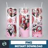 Custom Couple Name 3D Cartoon Valentine Tumbler Design PNG, 3D Inflated Valentine Tumbler Wraps, Balloon 20oz Skinny (8).jpg