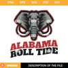 Alabama Roll Tide Elephant Football SVG, Elephant SVG.jpg