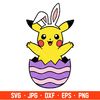 Pikachu Easter Svg, Easter Bunny Svg, Happy Easter Svg, Disney Svg, Cricut, Silhouette Vector Cut File.jpg