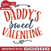 Daddy's Sweet Valentine, baby girl, New Born Free Svg File - SVG Heart.png