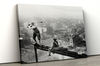 Golf on Skyscraper Beam, Golf Wall Art, Black and White Art, Vintage Wall Art, Funny Wall Art, Old Golf Photo, Canvas Ready To Hang.jpg
