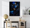 Blue Shining, African Woman Wall Art, African Woman Canvas Print,  African American Decor ,African Wall Decor, Black Woman Body Painting Art.jpg