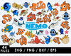 Finding Nemo Svg Files, Finding Nemo Png Files, Vector Png Images, SVG Cut File for Cricut, Clipart Bundle Pack