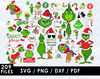 Grinch Svg Files, Grinch Png Files, Vector Png Images, SVG Cut File for Cricut, Clipart Bundle Pack