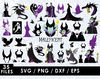 Maleficent Svg Files, Maleficent Png Files, Vector Png Images, SVG Cut File for Cricut, Clipart Bundle Pack