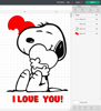 Snoopy Love Svg Files, Snoopy Love Png Files, Vector Png Images, SVG Cut File for Cricut, Clipart Bundle Pack