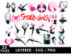 Spider Gwen Svg Files, Spider Gwen Png Files, Vector Png Images, SVG Cut File for Cricut, Clipart Bundle Pack