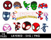 Spidey Svg Files, Spidey Png Files, Vector Png Images, SVG Cut File for Cricut, Clipart Bundle Pack