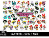 The Powerpuff Girls Svg Files, Powerpuff Girls Png File, Vector Png Image, SVG Cut File for Cricut, Clipart Bundle Pack