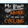 Harry Potter My Broom Broke So Now I Go Cycling SVG PNG EPS DXF Cricut.jpg