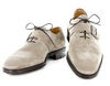 Men's Handmade Beige Suede Single Buckle Strap Lace Up One Piece Dress Shoes.jpg