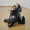 Men's Handmade Black Leather Lace Up One Piece Tuxedo Dress Shoes.jpg