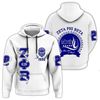 Zeta Phi Beta Pearl White Hoodie, African Hoodie For Men Women