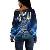 Orisha Obatala Gods And Angel Galaxy Background Off Shoulder, African Women Off Shoulder For Women