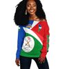 Afar Region Flag Maps Green Women's Off Shoulder, African Women Off Shoulder For Women