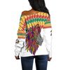 Ethiopian Color Lion Pattern Women's Off Shoulder, African Women Off Shoulder For Women