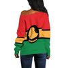 Ethiopia Flag Black Women's Off Shoulder, African Women Off Shoulder For Women