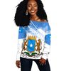 Somalia Alternative Flag Women's Off Shoulder, African Women Off Shoulder For Women