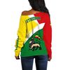 Ethiopia Flag Maps Green Women's Off Shoulder, African Women Off Shoulder For Women