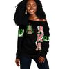 AKA Sorority Pearl Offshoulder, African Women Off Shoulder For Women