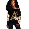 Alpha Phi Alpha AKA Phirst Pham Sorority Black Offshoulder, African Women Off Shoulder For Women