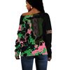 AKA Sorority Camo Off Shoulder - Chad Style 01, African Women Off Shoulder For Women