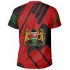 Kenya Tee Coat Of Arms KT Rolster Style 01, African T-shirt For Men Women