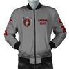 Gamma Delta Iota Fraternity Grey Bomber Jacket, African Bomber Jacket For Men Women