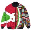 Burundi Flag and Kente Pattern Special Bomber Jacket, African Bomber Jacket For Men Women
