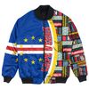 Cape Verde Flag and Kente Pattern Special Bomber Jacket, African Bomber Jacket For Men Women