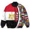 Egypt Flag and Kente Pattern Special Bomber Jacket, African Bomber Jacket For Men Women