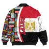 Egypt Flag and Kente Pattern Special Bomber Jacket, African Bomber Jacket For Men Women