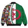 Algeria Flag and Kente Pattern Special Bomber Jacket, African Bomber Jacket For Men Women