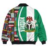 Nigeria Flag and Kente Pattern Special Bomber Jacket, African Bomber Jacket For Men Women