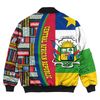 Central AFrica Republic Flag and Kente Pattern Special Bomber Jacket, African Bomber Jacket For Men Women