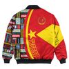 Tigray Flag and Kente Pattern Special Bomber Jacket, African Bomber Jacket For Men Women