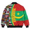 Mauritania Flag and Kente Pattern Special Bomber Jacket, African Bomber Jacket For Men Women