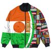 Niger Flag and Kente Pattern Special Bomber Jacket, African Bomber Jacket For Men Women