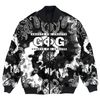 Groove Phi Groove Paisley Bandana Tie Dye Style Bomber Jackets, African Bomber Jacket For Men Women