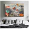 Underwater house print, Extra large landscape print, Unique collage art, Surrealism print, Large wall prints.jpg