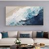 Original Abstract Seascape Oil Painting On Canvas, Blue Sea Painting, White Ocean Waves Painting, Large Wall Art, Living room Wall Decor-1.jpg