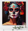 Mexican Art  Dia de los Muertos  Mexican Wall Decor  Colorful Canvas Prints  Mexican Home Decor  Hispanic Folk Art 1.jpg