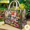 Christmas Mickey and Minnie Handbag, Custom Leather Handbag, Christmas Mickey Women Bag 3.jpg