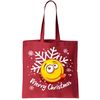 Merry Christmas Funny Smiley Face Snowflake Tote Bag.jpg