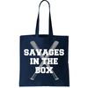 Savages In The Box Baseball Bats Tote Bag.jpg